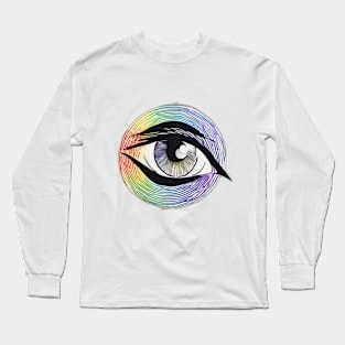 Color Spectrum Eye Artwork No. 549 Long Sleeve T-Shirt